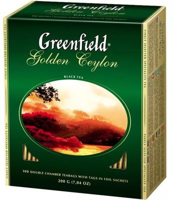 Чай черный GREENFIELD "Golden Ceylon" 100 шт х 2 г