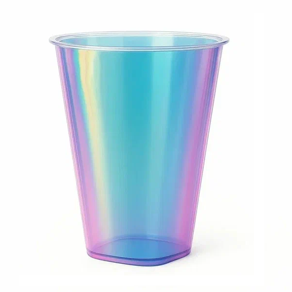 Стакан BUBBLE CUP/Шейкер D=90 мм, цвет " Перламутр / Серебро " 500 мл х 18 шт