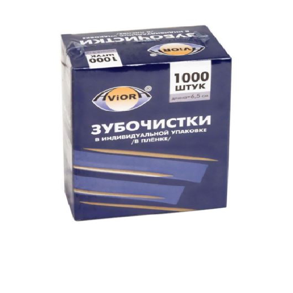 Зубочистки БАМБУКОВЫЕ в индивидуальной упаковке 1000 шт