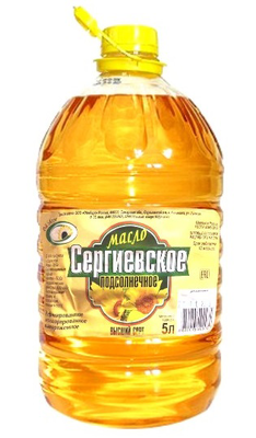 Масло ПОДСОЛНЕЧНОЕ рафинированное 5 л