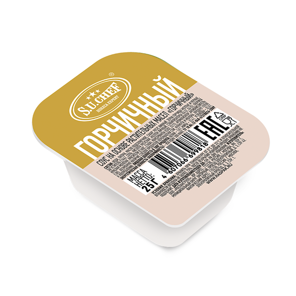 Соус S.U.CHEF Горчичный на основе растительных масел, дип-пот, 25 г х 72 шт