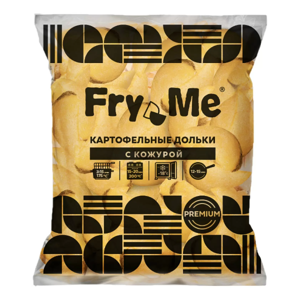 Картофельные дольки FRY ME с кожурой сo специями 2.5 кг