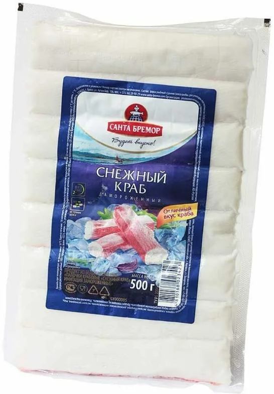 Крабовые палочки САНТА-БРЕМОР "Снежный краб" 500 г