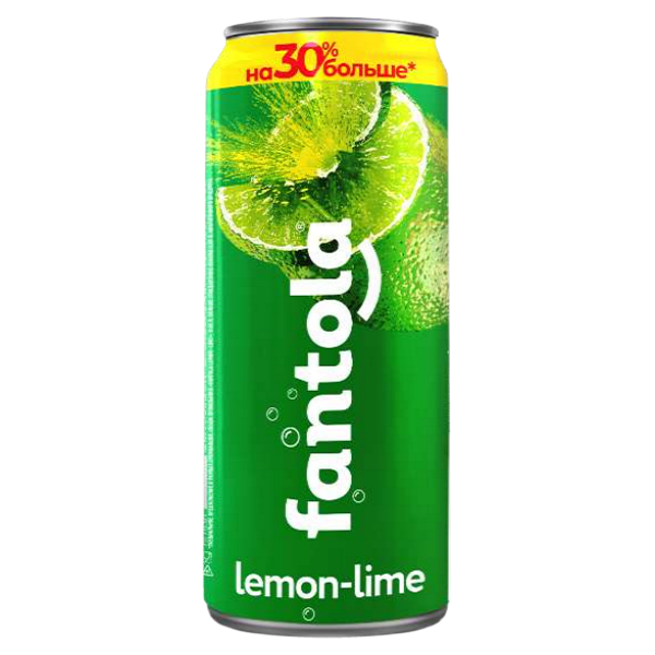 Лимонад FANTOLA "Lime" сильногазированный (Ж/Б) 0.45 л